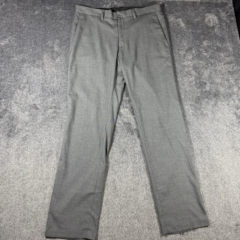 Kenneth‎ Cole Reaction Mens 33x32 Dress Pants Gray Flat Front